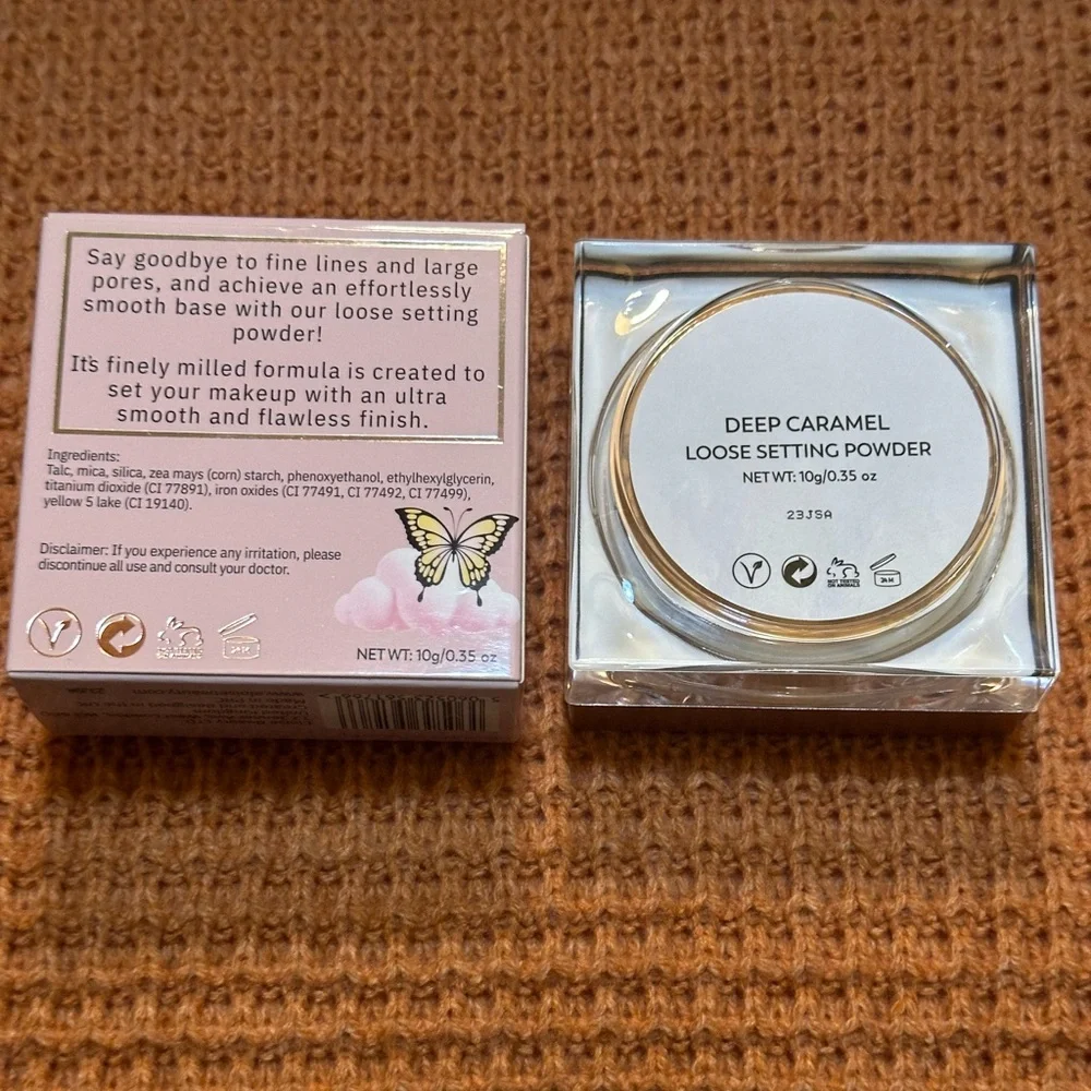 Eloise Beauty Flawless Loose Setting Powder in Deep Caramel. New